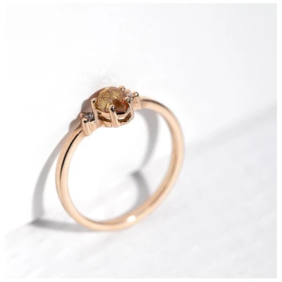 Eppi Einzigartiger Ring mit Salt and Pepper Diamant und Lab Grown Diamanten Louisa