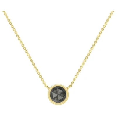 Eppi Goldene Halskette Bezel mit Salz-und-Pfeffer-Diamanten Terun