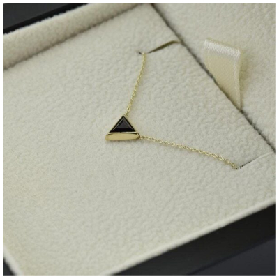 Eppi Goldene Halskette mit schwarzem Diamant Baya