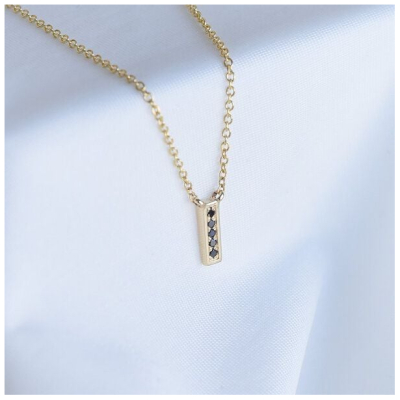 Eppi Goldene Kette mit schwarzen Diamanten Narcisa