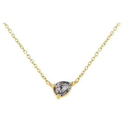 Eppi Halskette mit Salt and Pepper Diamant in Birnenform Maliah