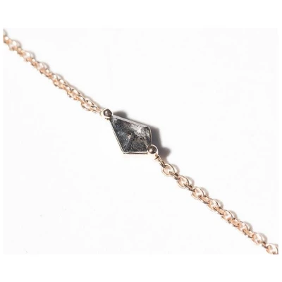 Eppi Halskette mit Salt and Pepper Diamant in Kite Form Ranka