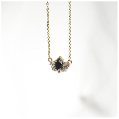 Eppi Halskette mit Salt and Pepper Diamanten in Marquise Form Everline