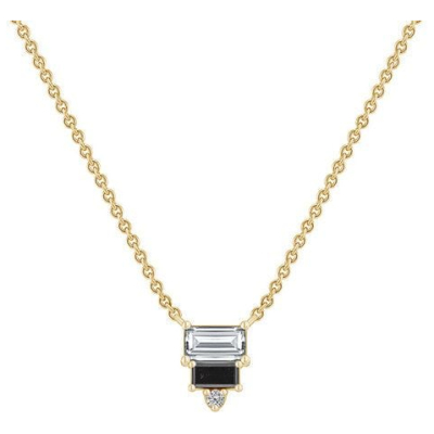 Eppi Kette mit Anhänger mit einem Moissanit und Salt and Pepper Diamanten Ivano