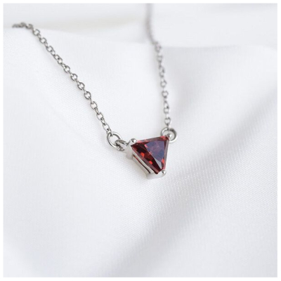 Eppi Minimalistische Kette mit Granat Modu