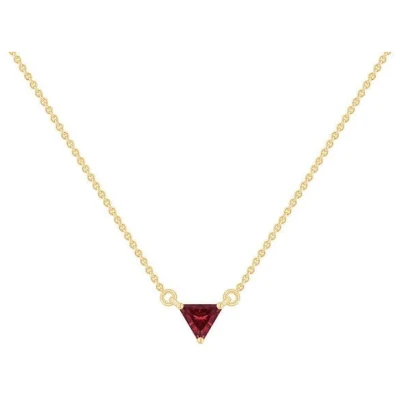 Eppi Minimalistische Kette mit Granat Modu