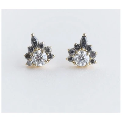 Eppi Ohrringe mit Moissaniten und Salt and Pepper Diamanten Kruno
