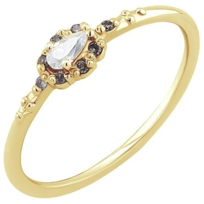 Eppi Ring mit Moissanit und Salt and Pepper Diamanten Kaylyn