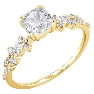 Eppi Verlobungsring mit Moissanit und Lab Grown Diamanten Alys