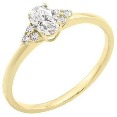Eppi Verlobungsring mit Moissaniten und Lab Grown Diamanten Sheldo