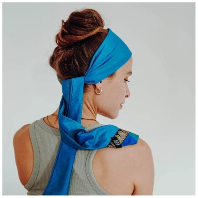 FAIR SQUARED Haarband, aus upgecycelten Saris, jedes ein Unikat