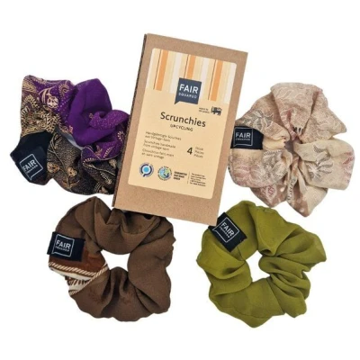 FAIR SQUARED Scrunchies Set 4er