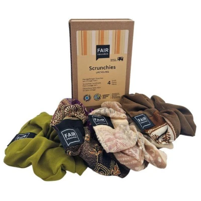FAIR SQUARED Scrunchies Set 4er