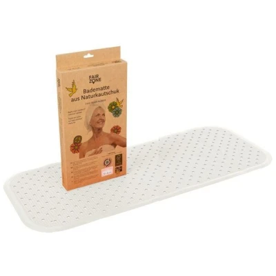 FAIR ZONE Badematte weiß 96x34 cm - XL Wanneneinlage
