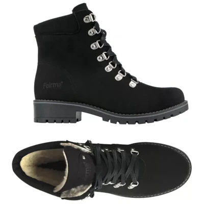 FAIRMA ETHICAL DESIGN Damen vegan Stiefel Guss Schwarz