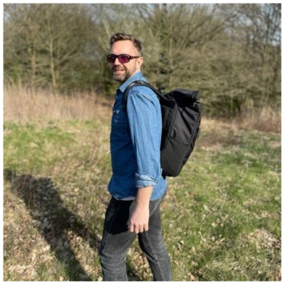 FUCHS & REBELL Rolltop Rucksack - PIET - aus recyceltem Polyester