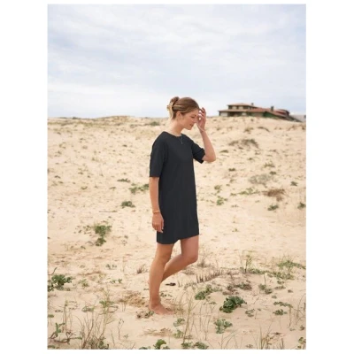 FUXBAU Frauen T-Shirt Kleid - anthrazit