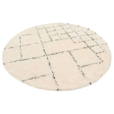 Fable & Loom Runder Hochflor Wollteppich | AMINE