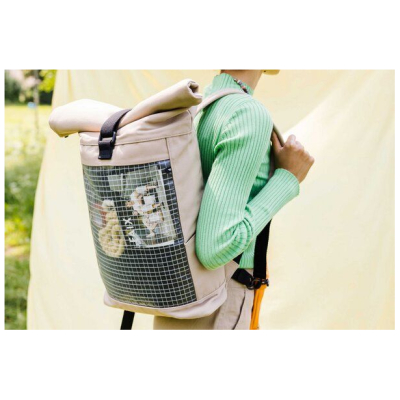 Faix-Design Rucksack aus recyceltem Material / transparent