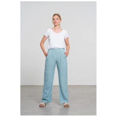 Feuervogl fv-Fre:ya | High Waist | Straight Relaxed | Side Zip | Linen