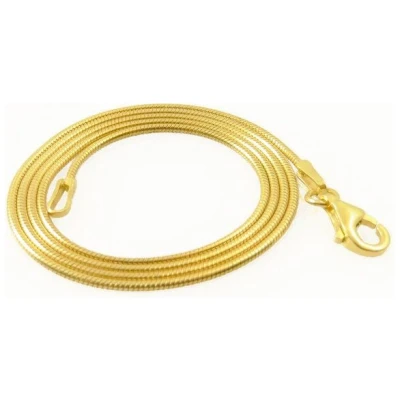 Filigrana Schmuck Schlangenkette aus vergoldetem 925er Silber 40 cm