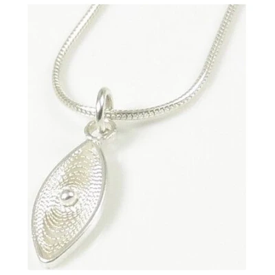 Filigrana Schmuck Schlangenkette mit kleinem Silberelement Oval 45 cm
