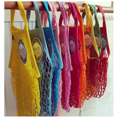 Filt Farbige Bio Netztasche Medium mit kurzem Henkel