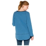 Fleece-Pullover mit Kontrastkanten aus reiner Bio-Baumwolle, jeansblau/nachtblau 36/38