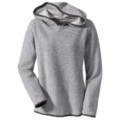 Fleecepullover mit Kapuze aus Bio-Baumwolle, grau/anthrazit 36/38