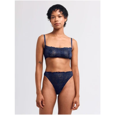 Fluid Lace Bandeau Bralette mitternachtblau