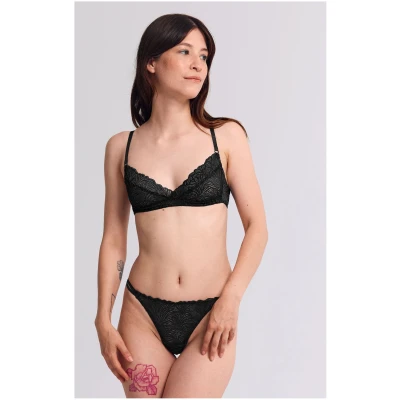 Fluid Lace String schwarz