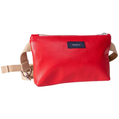 Fraenck Damen vegan Gürteltasche Scout Rot