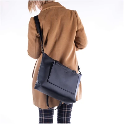 Fraenck Damen vegan Handtasche Jessie Schwarz