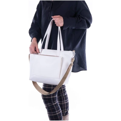 Fraenck Damen vegan Handtasche Jessie Weiß