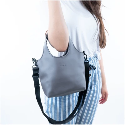 Fraenck Damen vegan Handtasche Tate Dunkelgrau