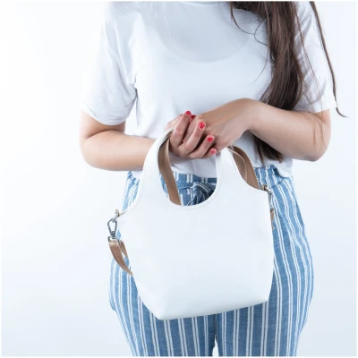 Fraenck Damen vegan Handtasche Tate Weiß