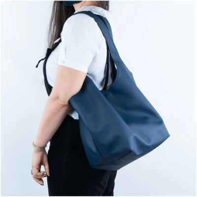 Fraenck Damen vegan Handtasche Tony Dunkelblau