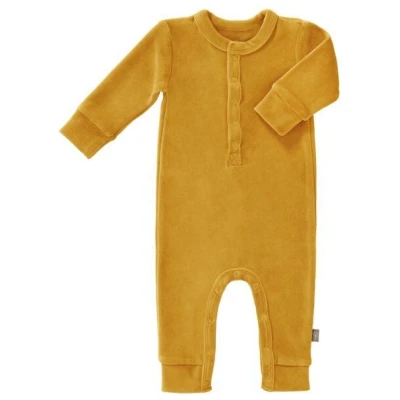 Fresk Niederlande Fresk Velour Baby Strampler Pyjama ohne Füßchen in tollen Farben GOTS zertifiziert