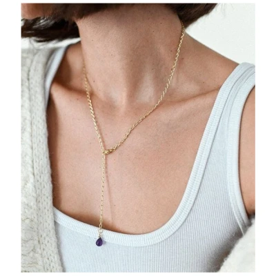 Frida Feeling Halskette Indali mit Amethyst Halbedelstein