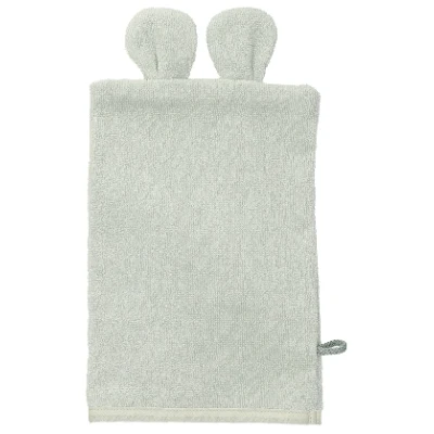 Frottier-Waschhandschuh aus reiner Bio-Baumwolle, mint 17 x 24 cm