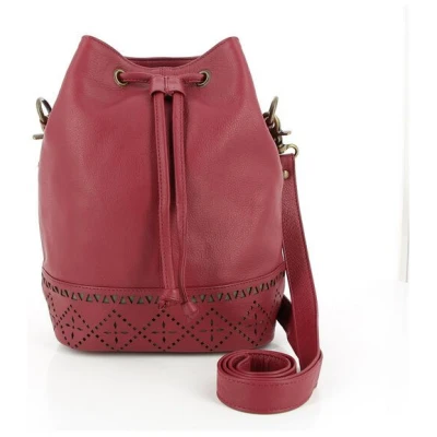 GLOBO Fair Trade Beuteltasche ETHNO CHIC, chromfreies Nappa-Leder