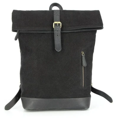 GLOBO Fair Trade Laptoprucksack LONI aus Canvas & mattem Ökoleder
