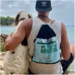 GOOPSI Turnbeutel "Pack ma!" aus handgewebter Baumwolle - versch. Farben