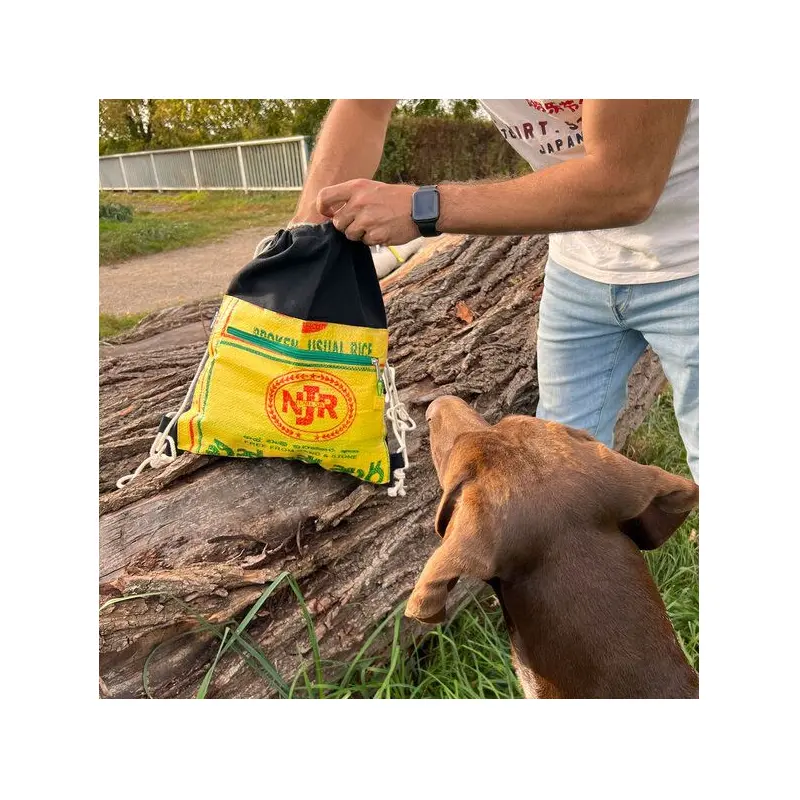 GOOPSI Turnbeutel "Pack ma!" aus handgewebter Baumwolle - versch. Farben