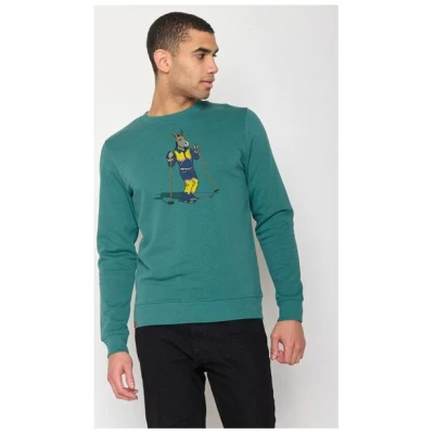 GREENBOMB Animal Donkey Ski Wild - Bequemes Sweatshirt aus Bio-Baumwolle / hochwertiger Print / GOTS / Fair & Vegan