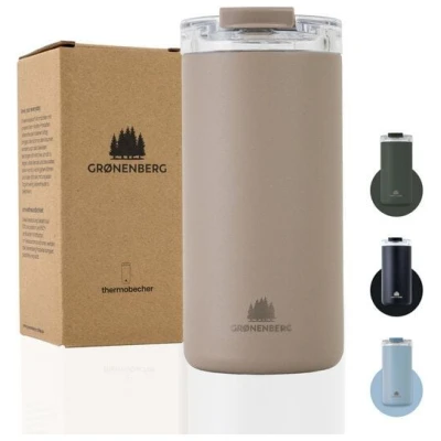 GROENENBERG Thermobecher 473ml | Kaffeebecher to go 100% Auslaufsicher | Hält mind. 4 h warm
