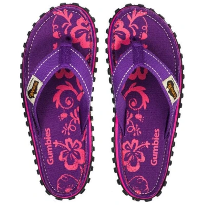 GUMBIES Purple Hibiscus - Vegane Badesandalen für Damen