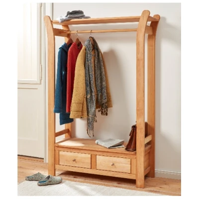 Garderobe aus Erlenholz, natur H 170 x B 116 x T 42 cm