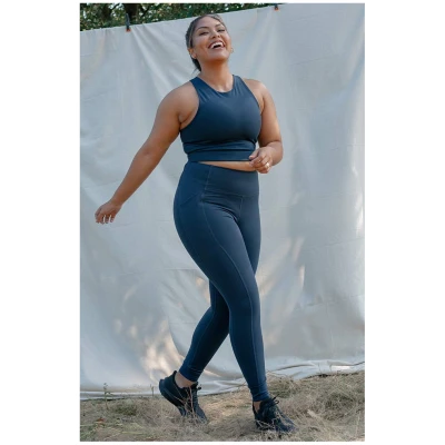 Girlfriend Collective Damen vegan Leggings High Rise Mitternachtsblau