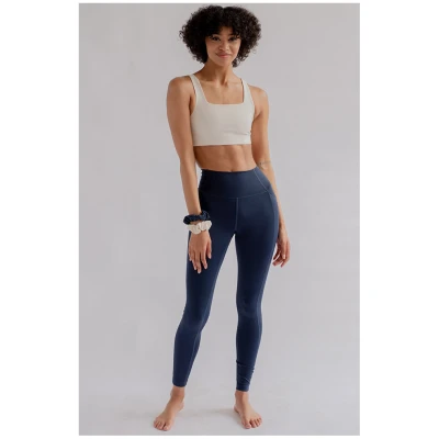 Girlfriend Collective Damen vegan Leggings High Rise Mitternachtsblau